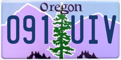 OR license plate 091UIV