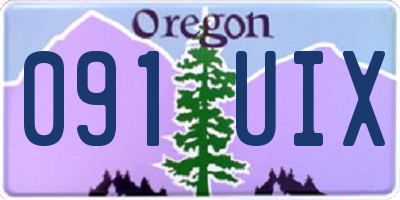 OR license plate 091UIX