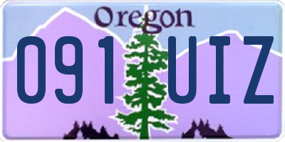 OR license plate 091UIZ