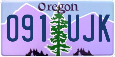 OR license plate 091UJK
