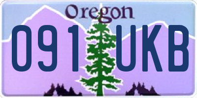 OR license plate 091UKB