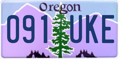 OR license plate 091UKE