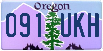OR license plate 091UKH