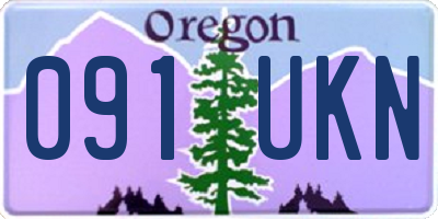 OR license plate 091UKN