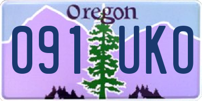 OR license plate 091UKO