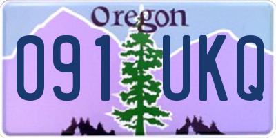 OR license plate 091UKQ