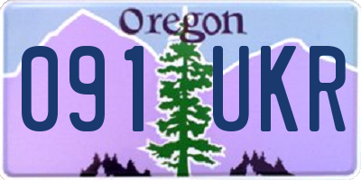 OR license plate 091UKR