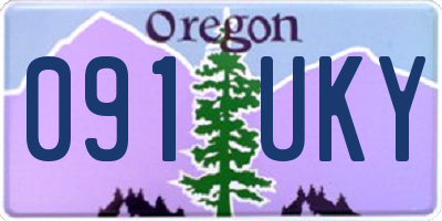 OR license plate 091UKY