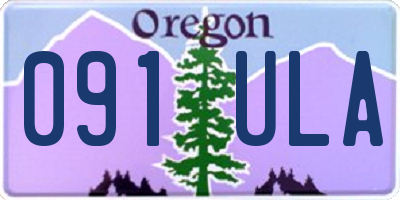 OR license plate 091ULA