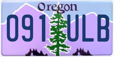 OR license plate 091ULB