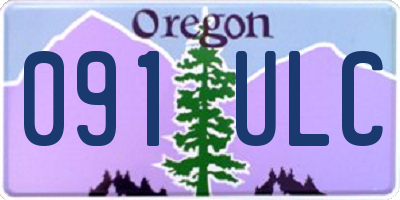 OR license plate 091ULC
