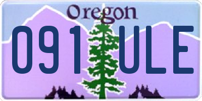 OR license plate 091ULE
