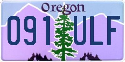 OR license plate 091ULF