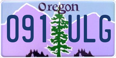 OR license plate 091ULG