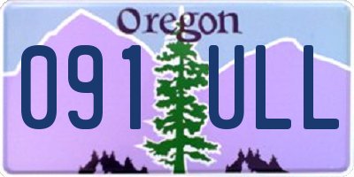 OR license plate 091ULL