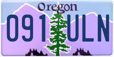 OR license plate 091ULN