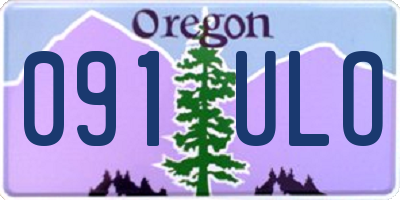 OR license plate 091ULO