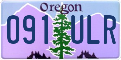 OR license plate 091ULR