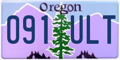 OR license plate 091ULT