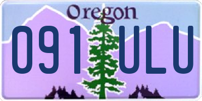 OR license plate 091ULU