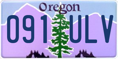 OR license plate 091ULV