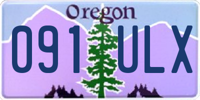 OR license plate 091ULX