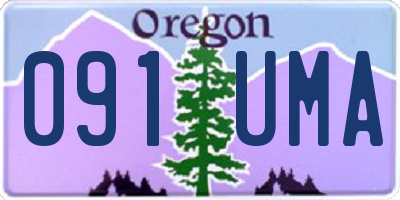 OR license plate 091UMA