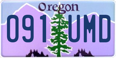 OR license plate 091UMD