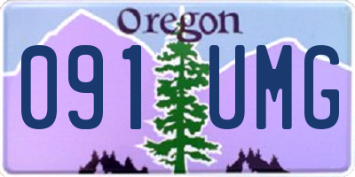 OR license plate 091UMG