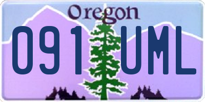 OR license plate 091UML