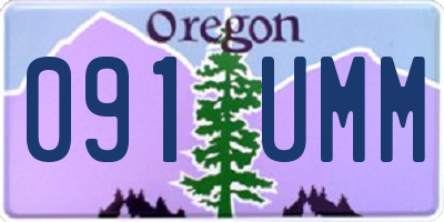 OR license plate 091UMM