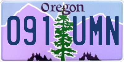 OR license plate 091UMN