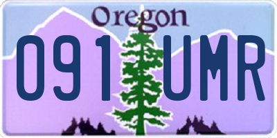 OR license plate 091UMR