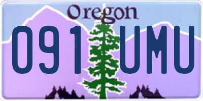 OR license plate 091UMU