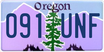 OR license plate 091UNF