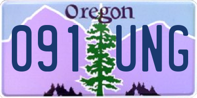 OR license plate 091UNG