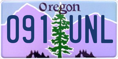 OR license plate 091UNL
