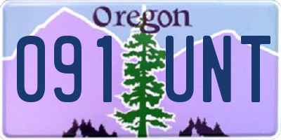OR license plate 091UNT