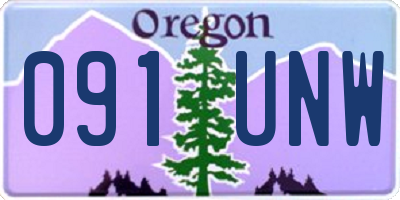 OR license plate 091UNW