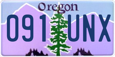 OR license plate 091UNX