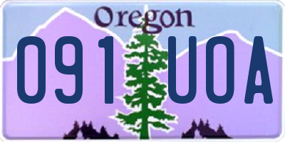 OR license plate 091UOA