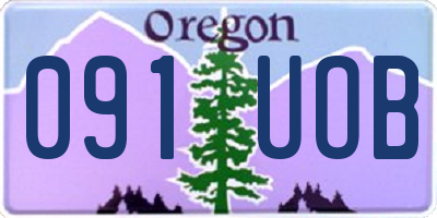 OR license plate 091UOB