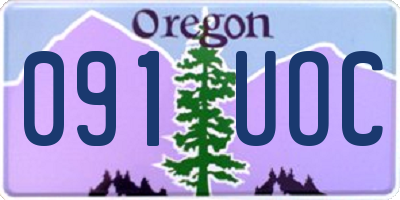OR license plate 091UOC
