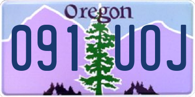 OR license plate 091UOJ