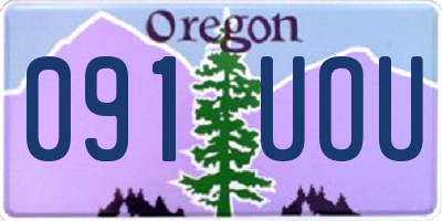 OR license plate 091UOU