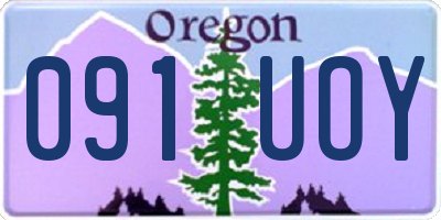 OR license plate 091UOY