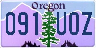 OR license plate 091UOZ