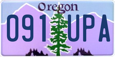OR license plate 091UPA