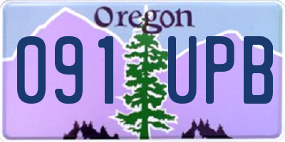 OR license plate 091UPB