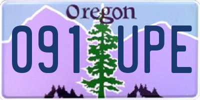 OR license plate 091UPE